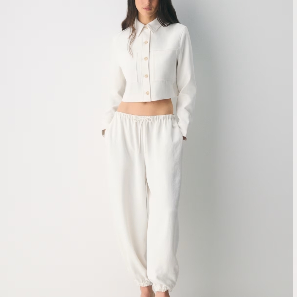 Aritzia Cropped Button Jacket
